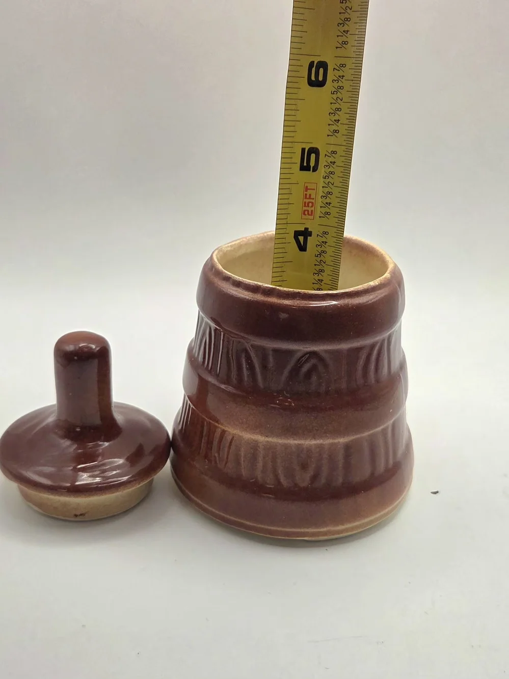 Vintage Butter Churn Cookie Jar c 1940's Unmarked McCoy Ceramic
